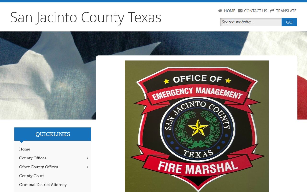San Jacinto County active warrants and official sheriff contact route