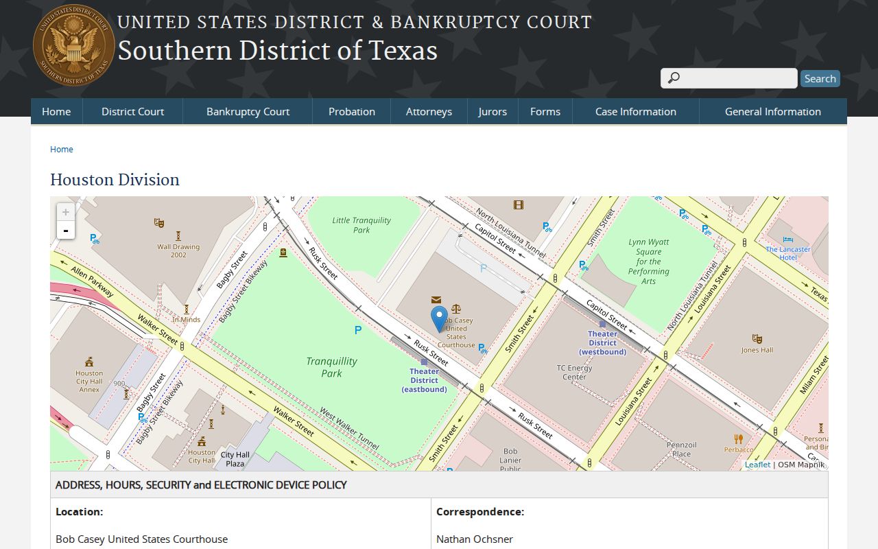 San Jacinto County arrest warrant search distinction for the federal court layer